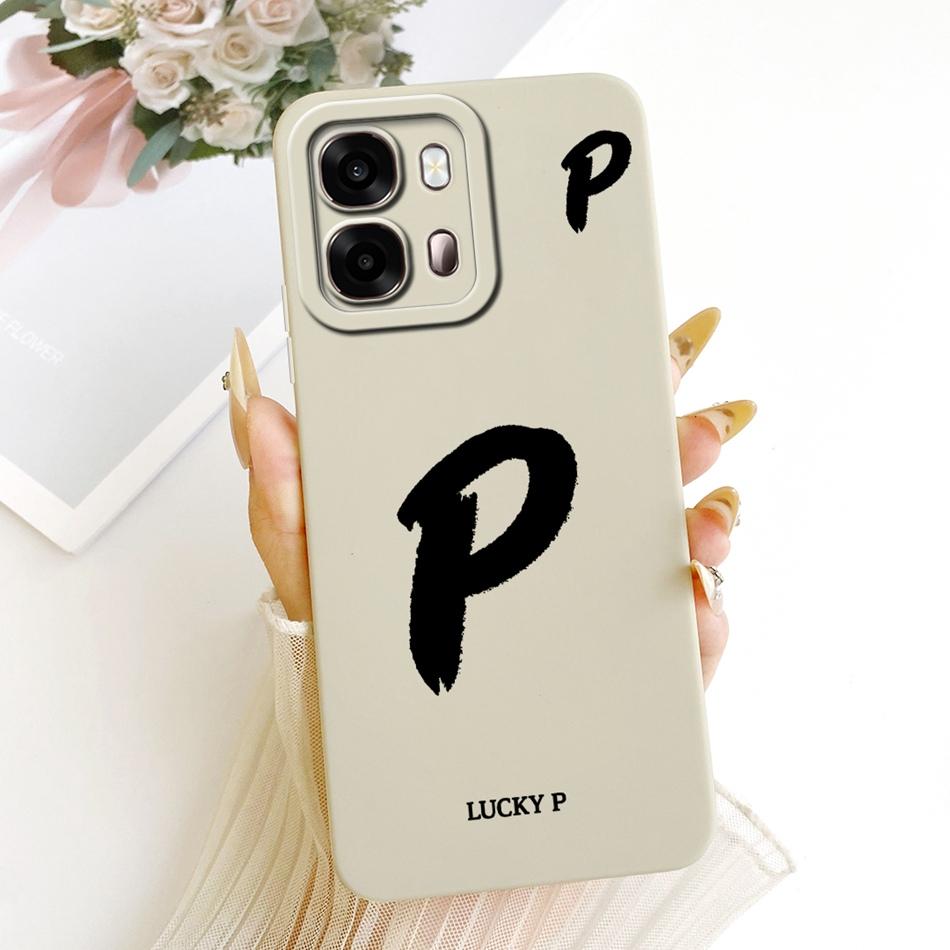 For OPPO A6s CPH2789 Lucky Initial Letter Phone Case For Oppo A6s 4G CPH2815 A 6S 5G Soft Silicone Shockproof Cases Bumpers