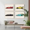 Minimalist Sports Car Posters Vintage  Luxury Car Porsche Ferrari Prints Canvas Painting Wall Art Pictures Kids Boys Room Decor