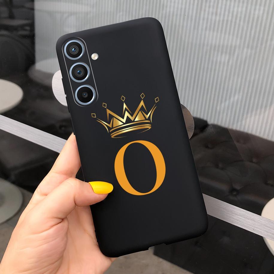 For Samsung Galaxy A52 A52S A53 A54 5G Case Luxury Crown Letters Painted Soft Slim Back Cover For Samsung A52 5G SM-A526B Fundas