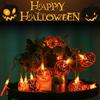 LED Hollow Flat Pumpkin String Lights Powered By Batteries, Suitable for Home Horror Themed Parties, Gardens, Courtyards, Halloween Decorations