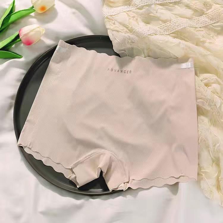 

Female Summer Thin Silk Cotton File Ice Non Trace Prevent Exposed Underwear L рожевий