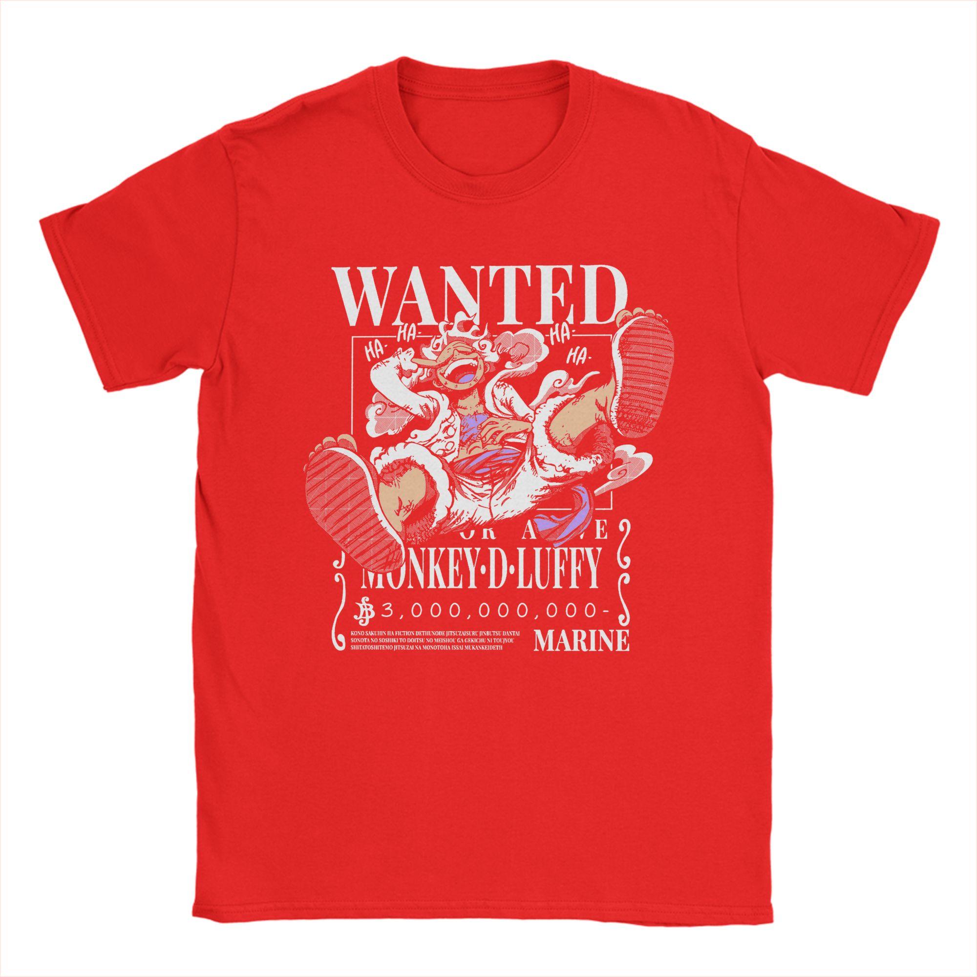 

Luffy Gear 5 Bounty Ones Pieces TShirts for Men Casual Cotton Tee Shirt Round Collar Short Sleeve T Shirts Gift Idea Clothing S