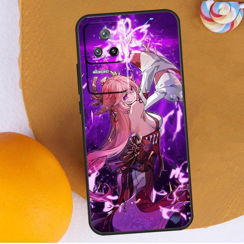 Genshin Impact Yae Miko For POCO F3 F4 GT M4 M5 X3 X4 Pro Phone Case For Xiaomi 12S Ultra 12T 11T Pro 12 11 Lite