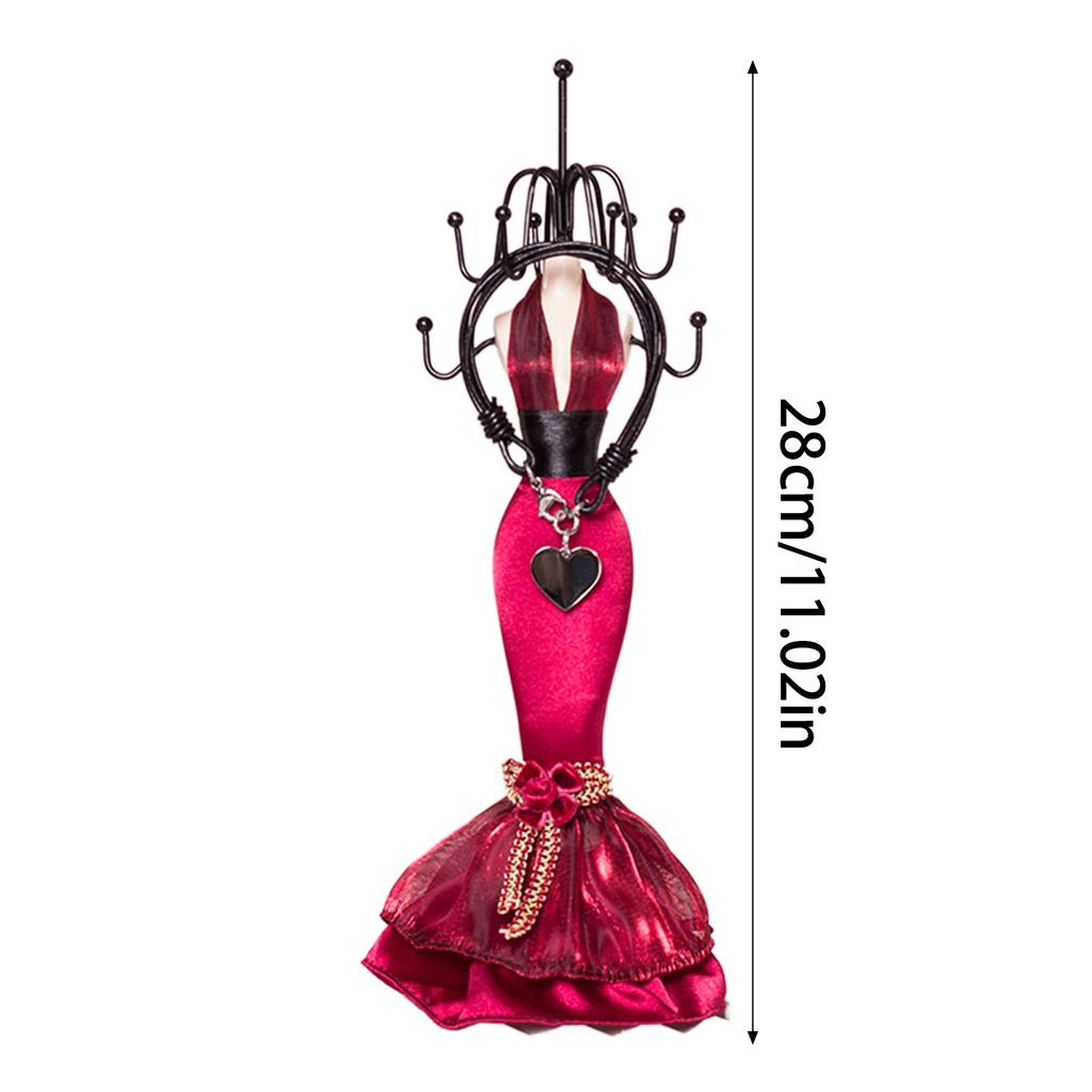 Stylish Jewelry Doll Model Shaped Stand Modern Doll Model Display Shelves Convenient Jewelry Storage Organizer Rack