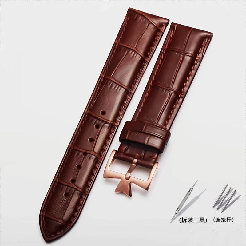 For Vacheron Constantin Male Watch Cowhide Leather Strap VC Inherit Art Master Series Genuine Leather Strap 18mm 19mm 20mm 21mm