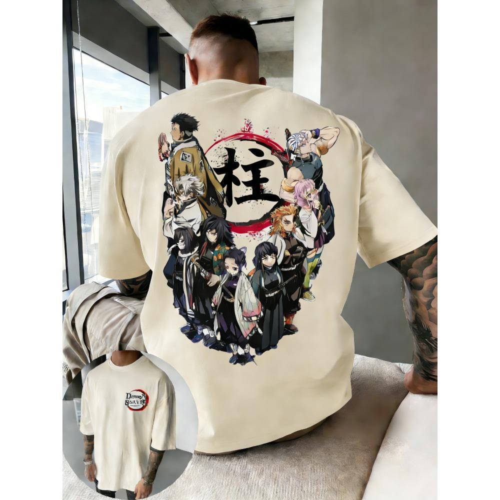 

Demon Slayer Anime Printed Men and Women Tshirt Couple Street Fashion Oversized Casual Summer Parent Child Top Harajuku Y2K S