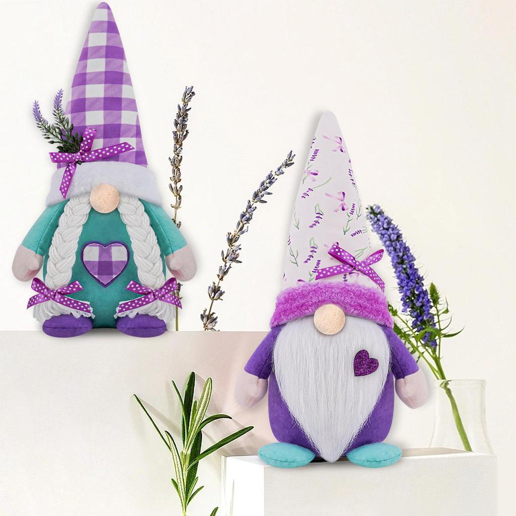 Lavender Heart Stand-Up Rudolph Doll Ornament
