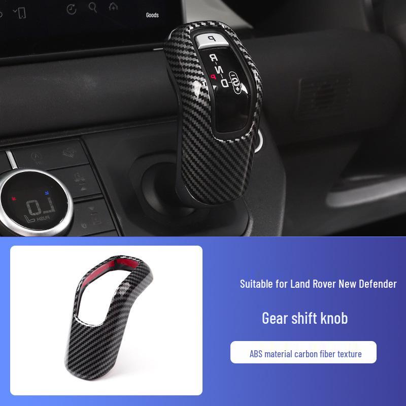 Fits 26 Land Rover Defender models: Gear Shift Frame, Lever Head, Center Console, and Air Conditioning Panel Decorative Stickers.