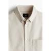 H M Regular Fit Oxford sHirt ligHt Beige