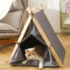 Summer Wooden Stick Tent Pet Nest Cool Cat and Dog House Mosquito and Insect Proof Dog Tent Nest