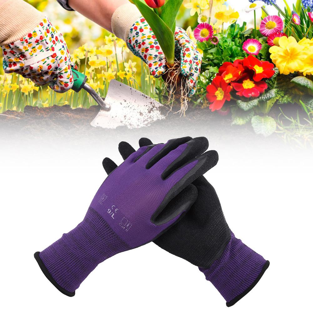 Gardening Work Labor Glove Nylon Nitrile Latex Grip Wear Resistant Gloves
