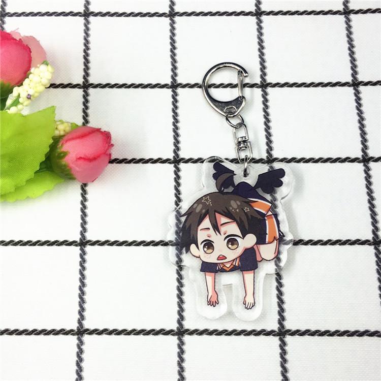 Haikyuu!! Double-Sided Keychain Pendant: Hinata, Kageyama, Kenma
