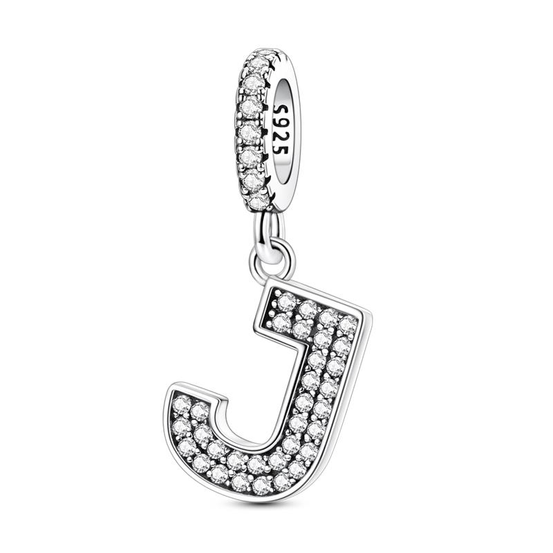 Neuer Kupferperlen-Anhänger 26 Buchstaben A-Z DIY-Name Geeignet für Original-Armband Schmuckherstellung für Damen