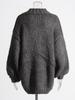 Elegant 2026 Autumn Batwing Sleeve Knit Sweater: Fashionable Loose Fit, Solid Color, Round Neck Pullover for Women