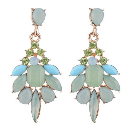 

Изысканные женские серьги-гвоздики с геометрическим цветочным узором, инкрустированные стразами, Вечерние украшения