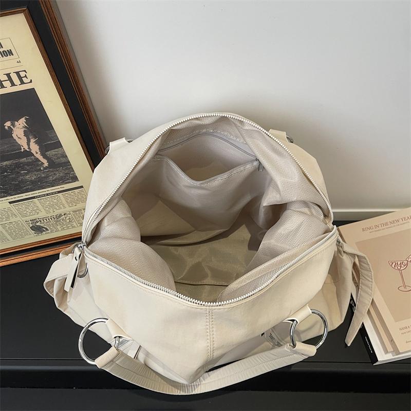 Large Capacity Commuter Bag Women's Shoulder Bag Multi-Zipper Tote Bag