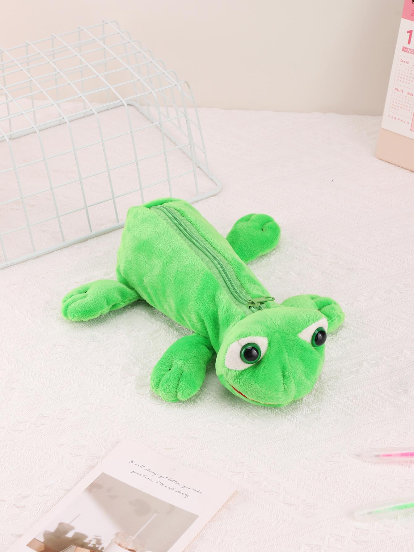 

Large Capacity Multi-functional Pen Case Frog-shaped pencil case stationery storage bag School Supplies Zippered pencil case