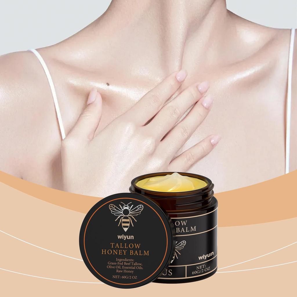 Beef Tallow Honey Moisturizing Cream - Gentle, Non-Sticky Hydration for Smooth, Nourished Skin