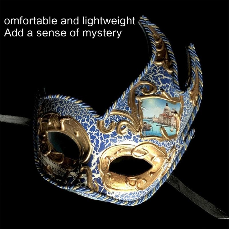 Masquerade Half Face Halloween Masquerade Eyemask Masquerade Costume Accsessory for Women Men Halloween Carnivals Proms