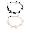 Headwear Pearl Hair Band Ins Pearl Hair Hoop Elegant Bow Headband  Girl