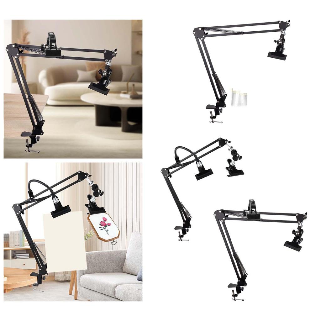 Rotated Embroidery Hoop Holder Cross Stitch Stand Multipurpose Professional Accessory Height Adjustable for Home Sewing DIY