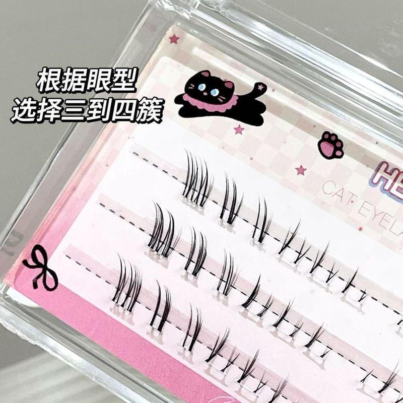 LuxeFlutter - Natural Fox Eye Cluster Low False Eyelashes
