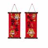 1 Pair Chinese Style Spring Festival Couplets Velvet New Year Door Couplet Wall Art Pendant  Window