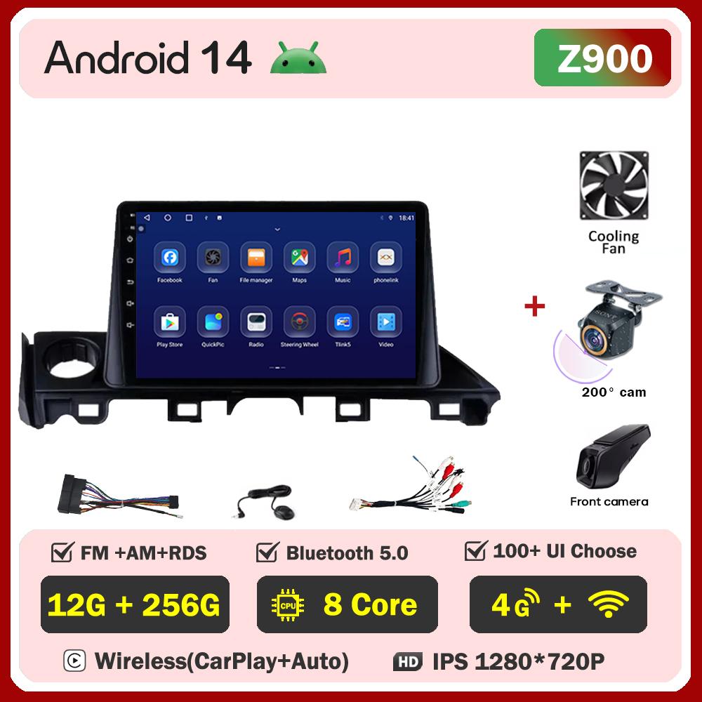 Car Video Player For Mazda CX5 Mazda 6 Atenza 3 2016-2018 Carplay Android 14 Auto Radio Intelligent System GPS Navigation  Wifi