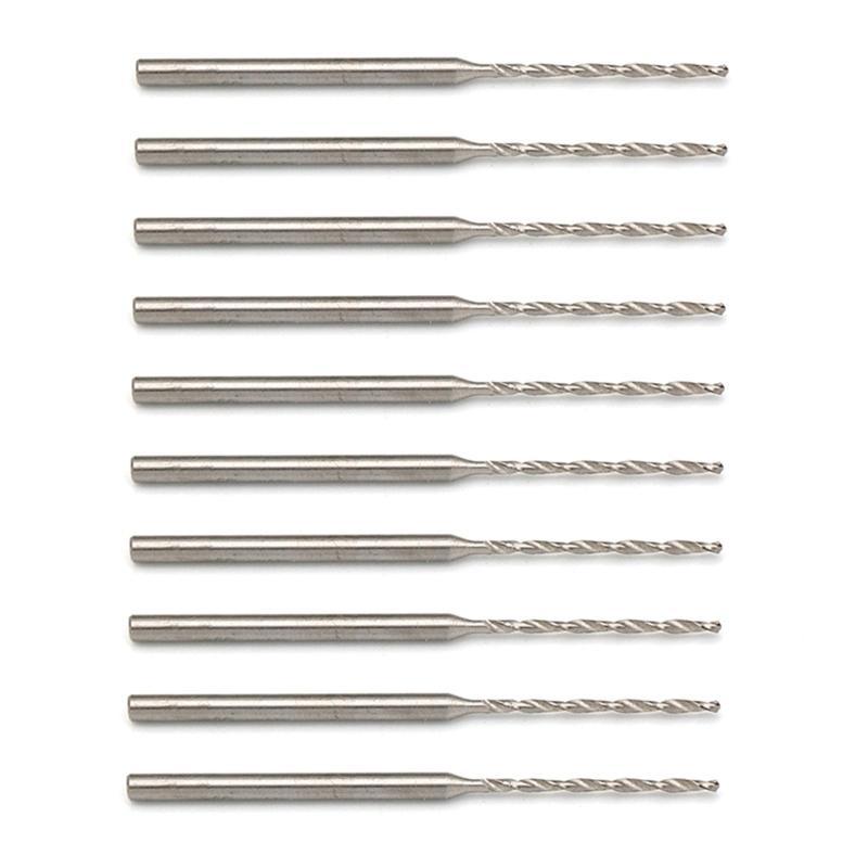 652F Multipurpose 10 Pieces 2.35mm Shank Mini Twist Drill Bits Set for Home Repair and Craft Enthusiasts Engraving Drill Bits