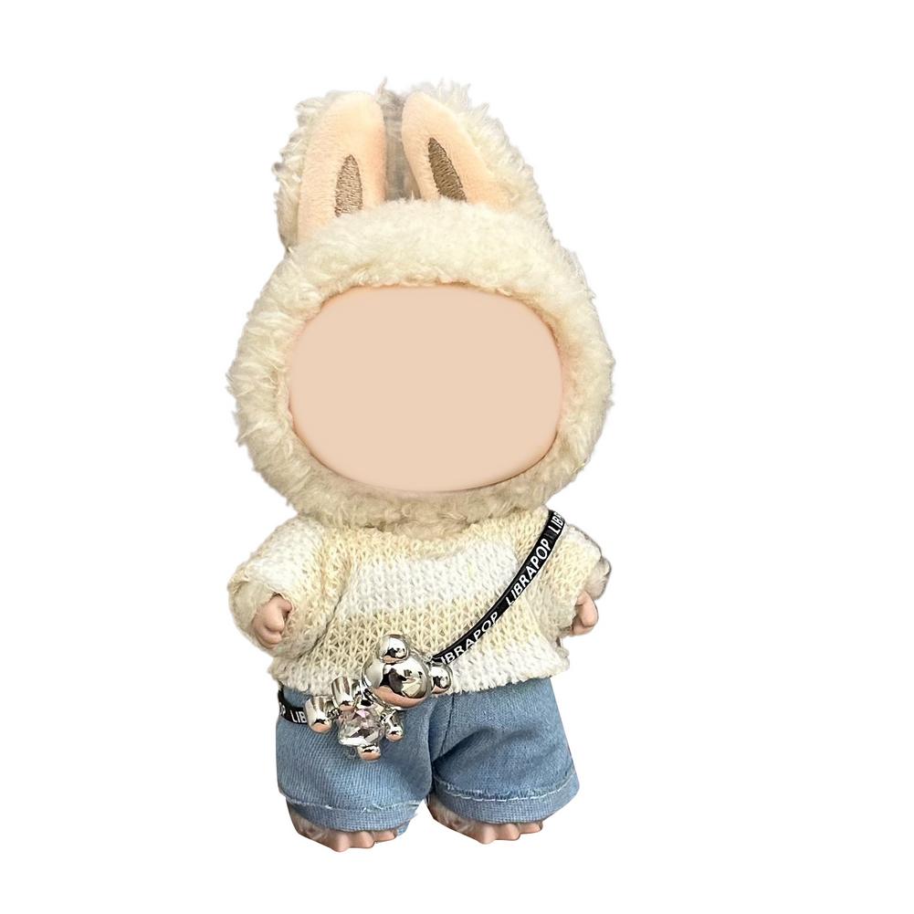 Mini Doll's Clothes Outfit Accessories For 15-17cm Labubu Cotton Doll Replacement Suit Clothing Changing Clothes Gifts