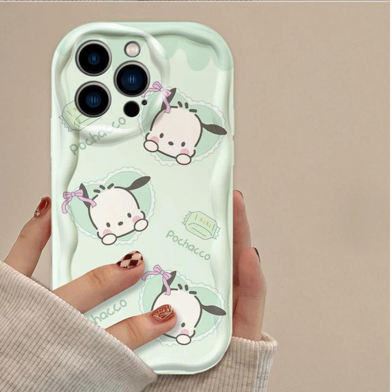 Sanrio Hello Kitty Kuromi Case For Iphone 17 Pro Max 17 Air 16 15 14 13 12 11 Pro Max 16e Plus12 13 mini INS Pochacco Cute Cover