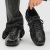 Mens Classic Derby Shoes Low Heel Square Toe Casual Dress Office Daily Wear Black Brown White