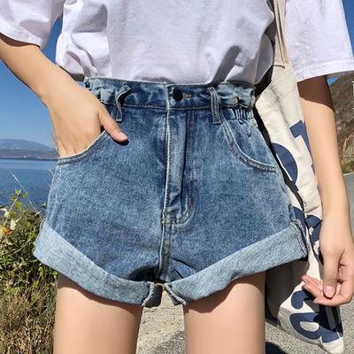 Letnie Damskie Szorty Jeansowe Plus Size Nowe Damskie Luźne Szorty Jeansowe w Stylu Koreańskim Eleganckie Damskie Szorty Casual z Szerokimi Nogawkami Spodnie Jeansowe 1101