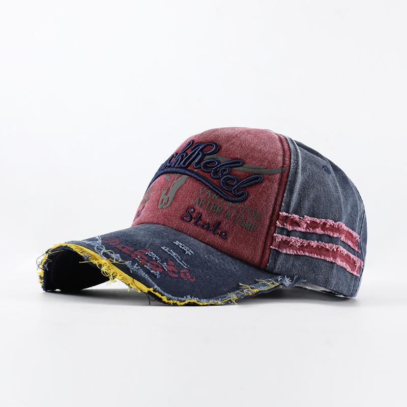 Hat Men's Women's Retro Baseball Cap Washed Denim Old Cap Spring and Autumn Casual Visor Trendy Man
