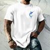 Men's Vintage Texture Printed Short Sleeve T Shirt Loose Fit Casual Summer Daily Wear Top Lightweight Breathable Fabric