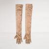 Vintage 1920s Shiny Sequins Gloves Finger Elbow Length Long Gloves for Opera Evening Performance Costumes Accessories