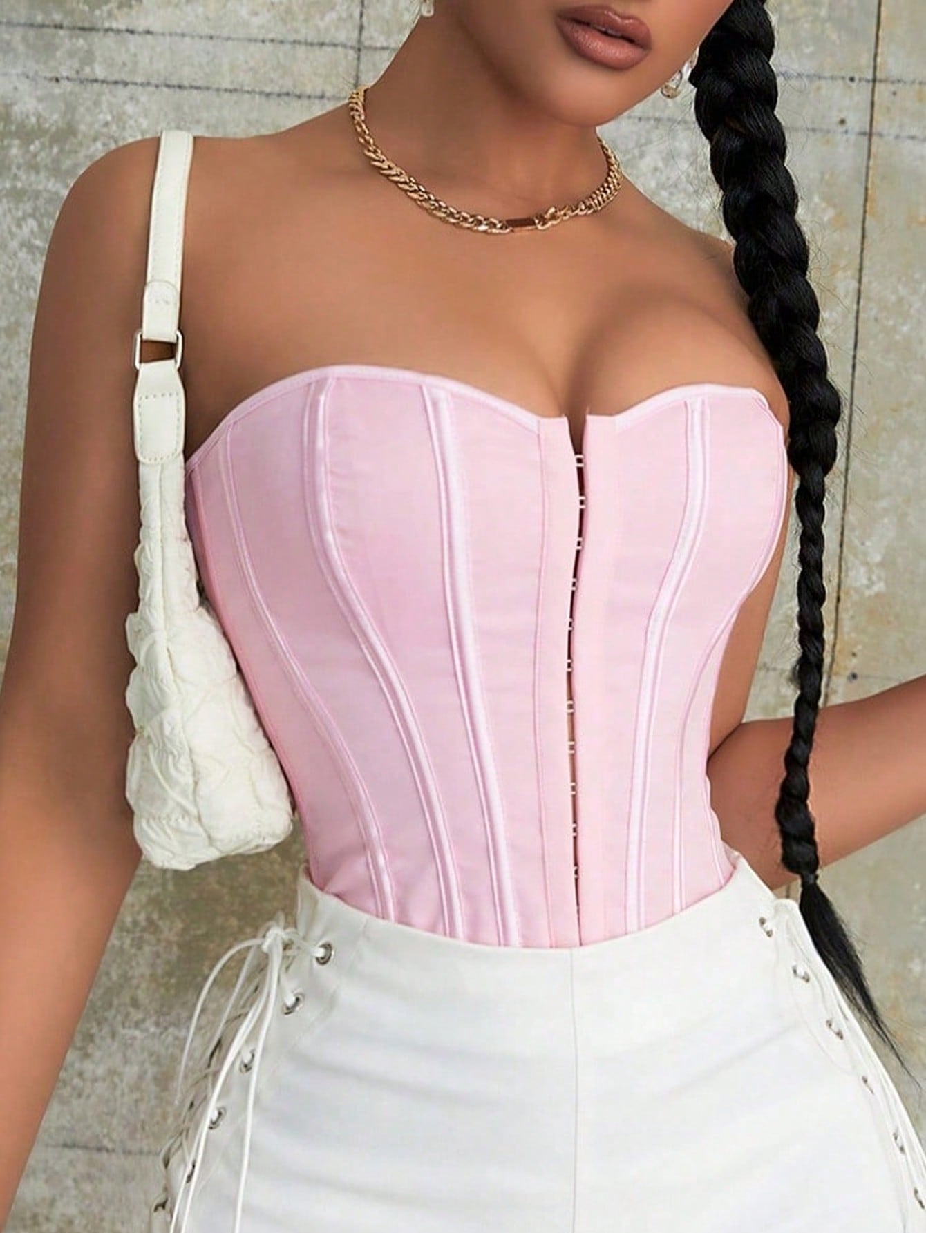 

Rose Beauty Романтичный красный корсет-топ на крючках и петлях ко Дню святого Валентина со шнуровкой сзади и открытой спиной. Корректирующее белье для клуба. Укороченный топ-корсет. XS детские розовый