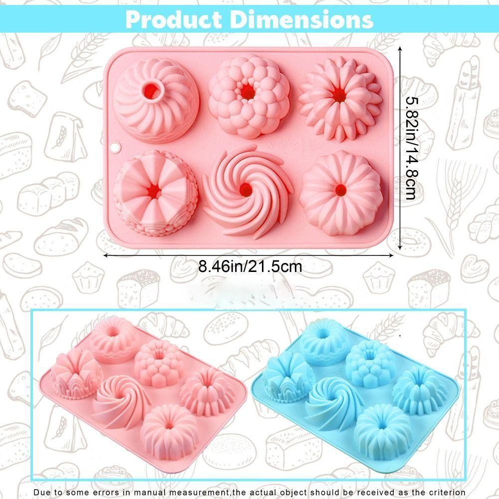 Non-Stick Fluted Tube Cake Pan Silicone Cake Molds  For Candy Making Chocolate Crafting