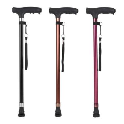 Tolex Folding Telescopic Walking Stick with LED Light