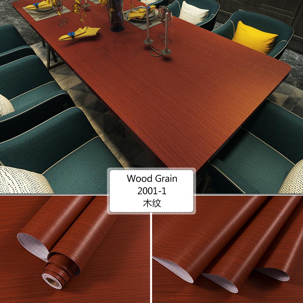Thickened Wood Grain Self Adhesive Wallpaper Waterproof Wardrobe Tabletop Furniture Refurbished Adhesive Wallpapers 3D