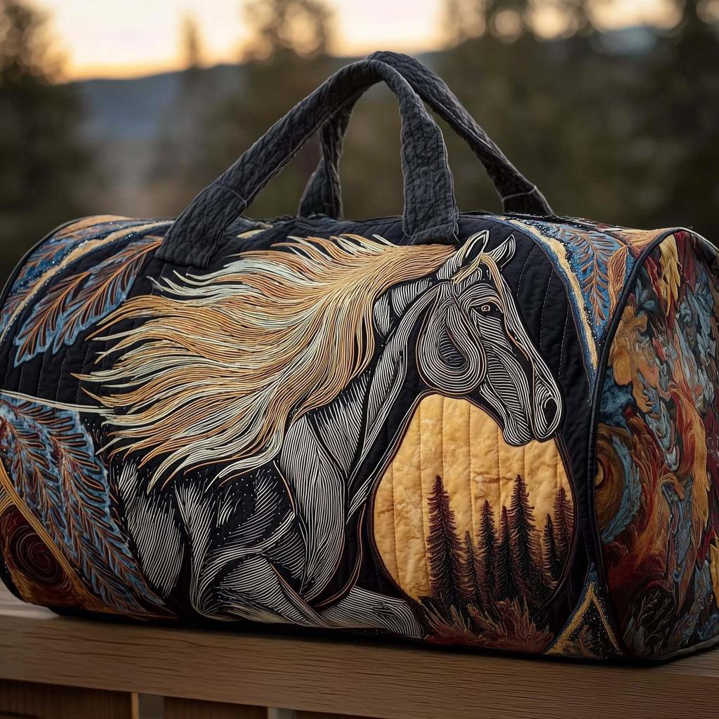 3D Horse Series Travel & Yoga Handbag for Women - Fashionable Print