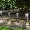 6Pcs Waterproof Solar Powered Hollow Lawn Lamps