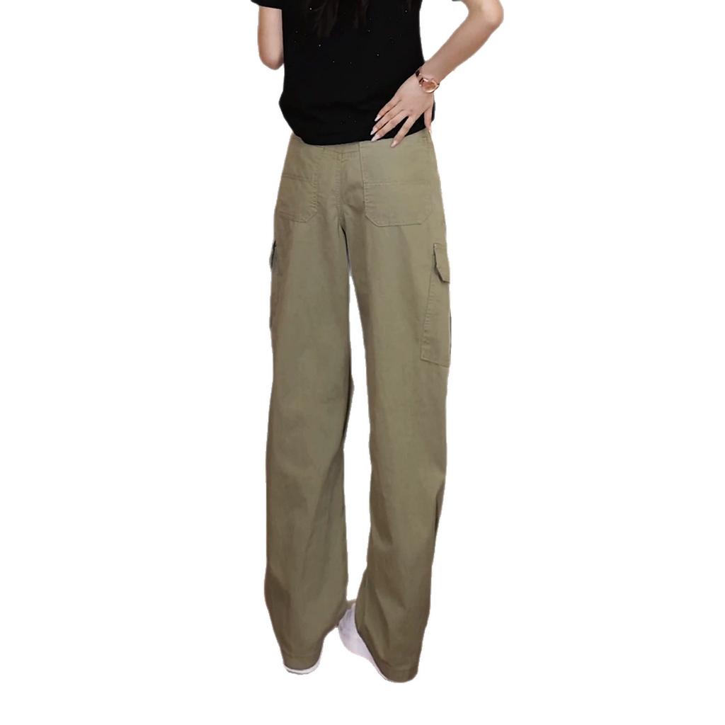 Fashion retro loose casual overalls women's 1116 summer thin high-waisted thin versatile drape straight-leg pants