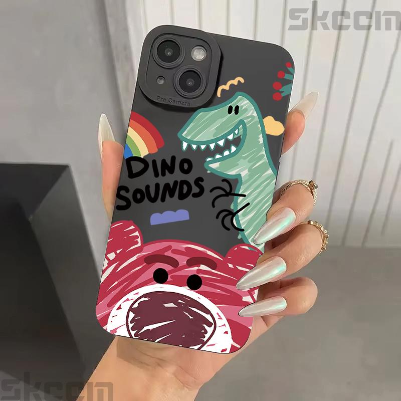 Graffiti Lotso Winnie Pooh Dinosaur Pattern Case For Samsung Galaxy S25 Ultra S24 S23 S22 Plus S21 S20 FE A55 A54 A15 A35 Cover
