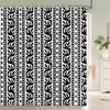 1 Pc Abstract Geometric Shower Curtains Bathroom Polyester Bath Curtains Printing Boho Shower Curtain Decor With Hooks Curtain