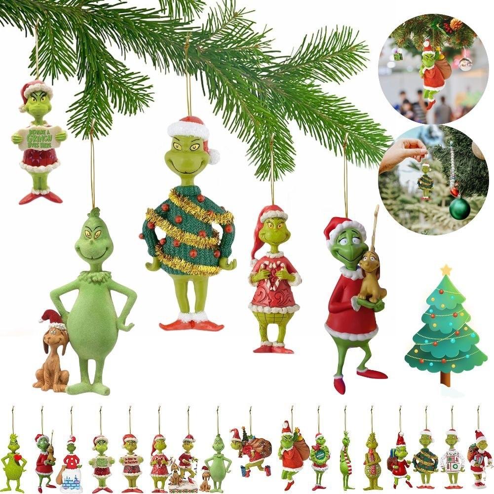 Green 2023 Unique Monster Cartoon Holiday Hanging Decorations For Joyful Christmas Decor