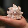 Car Dashboard Decorations Cute Resin Good Luck Automotive Nine-Tailed Fox Dash Ornaments For Women Girls Vehicle Truck RV Home
