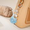 1Pcs Acrylic Shell Decorative Pendant with Handmade Beaded Keychain Accessory
