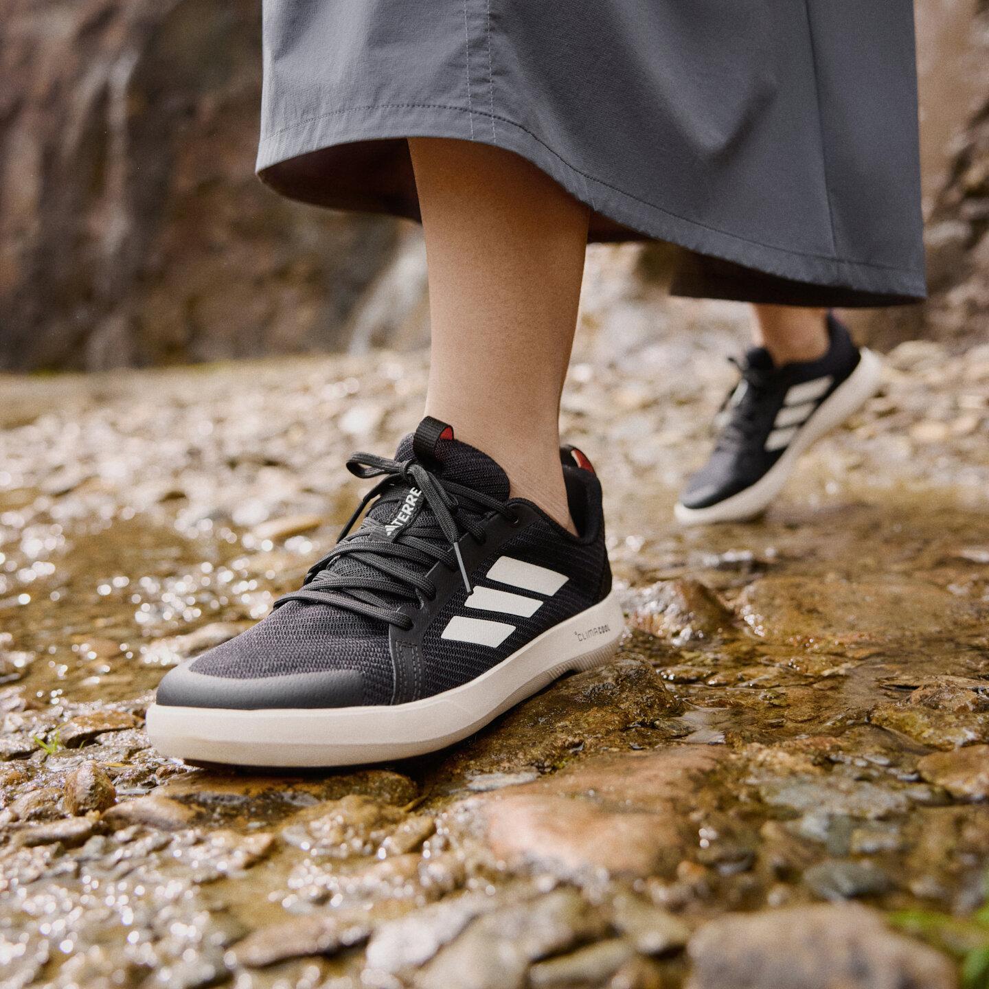 Adidas Climacool PU, Текстильные Низкие Туристические Ботинки Мужские Черные 40.5