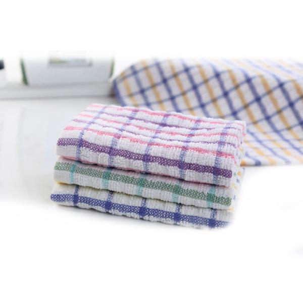 Buy Cotton Yarn Lintfree Plaid Kitchen Rag Nonstick Oil Absorbing Tea
